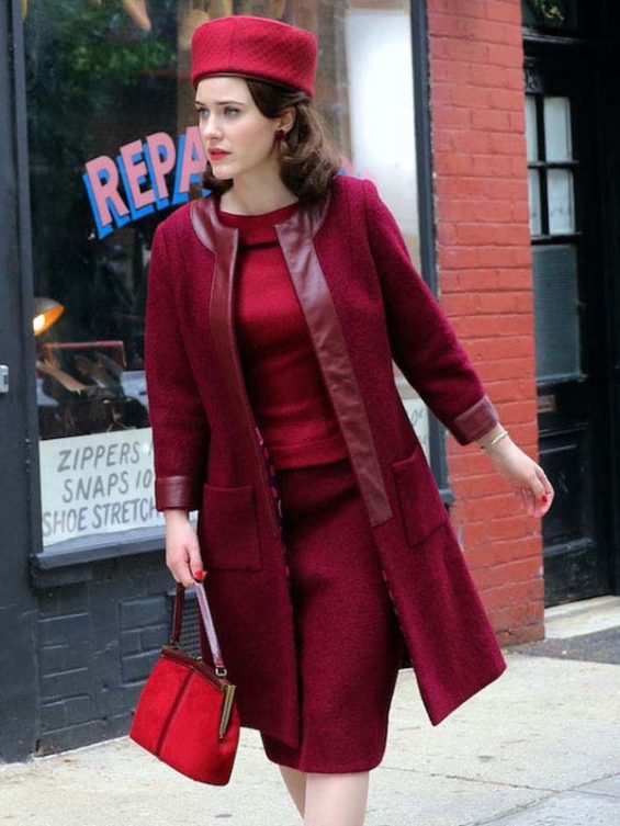 The Marvelous Mrs. Maisel Miriam Maisel Maroon Coat