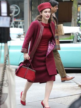 The Marvelous Mrs. Maisel Miriam Maisel Maroon Coat