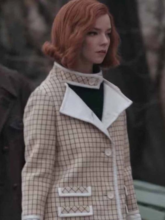 The Queen’s Gambit Beth Harmon Checkered Coat