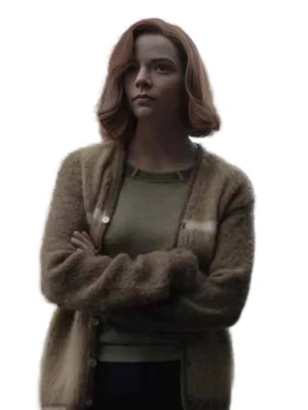 Beth Harmon The Queen’s Gambit Brown Wool Sweater