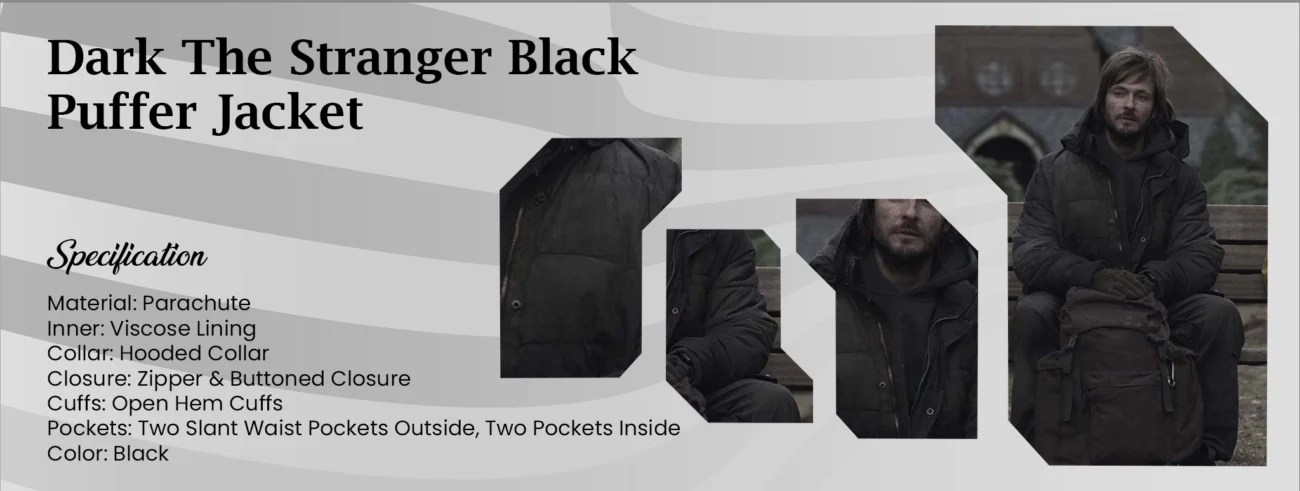 Dark The Stranger Black Puffer Jacket