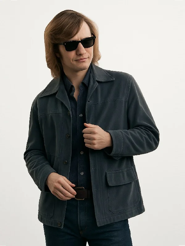 Eddie Roundtree Daisy Jones & The Six 2023 Josh Whitehouse Gray Jacket Daisy Jones & The Six Eddie Roundtree Gray Jacket