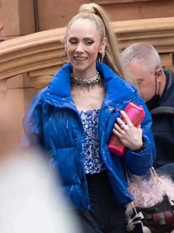 Keeley Jones Ted Lasso S03 Juno Temple Blue Puffer Jacket Ted Lasso S03 Keeley Jones Blue Puffer Jacket