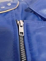 Descendants 2 Mitchell Hope Blue Leather Jacket