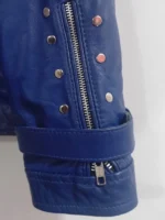 Descendants 2 Mitchell Hope Blue Leather Jacket