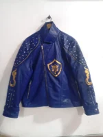 Descendants 2 Mitchell Hope Blue Leather Jacket