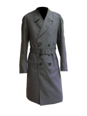 Lucas Bravo Mrs. Harris Goes to Paris 2022 Grey Wool Trench Coat