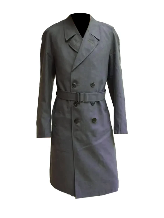 Lucas Bravo Mrs. Harris Goes to Paris 2022 Grey Wool Trench Coat