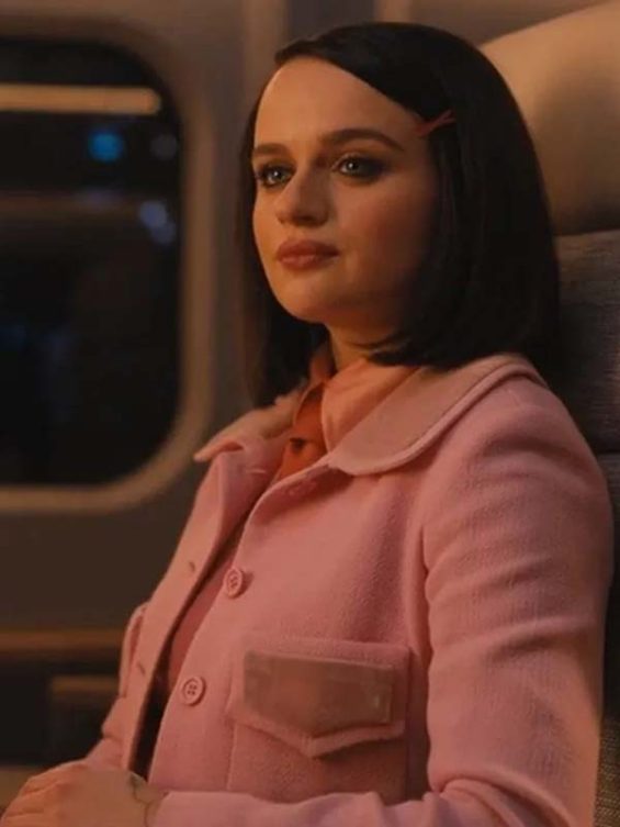 Joey King Bullet Train Pink Coat