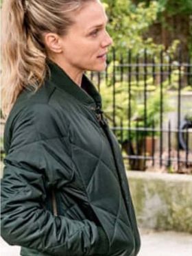 Chicago P.D. Tracy Spiridakos Quilted Bomber Jacket