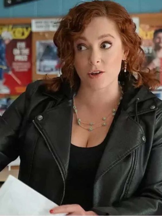 Your Place or Mine Rachel Bloom Leather Jacket