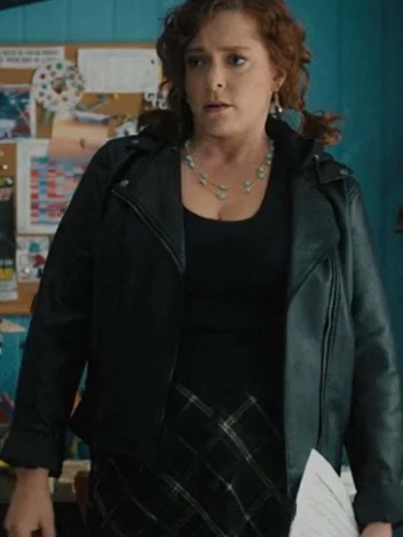 Your Place or Mine Rachel Bloom Leather Jacket