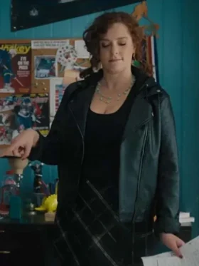 Your-Place-or-Mine-Rachel-Bloom-Black-Leather-Jacket