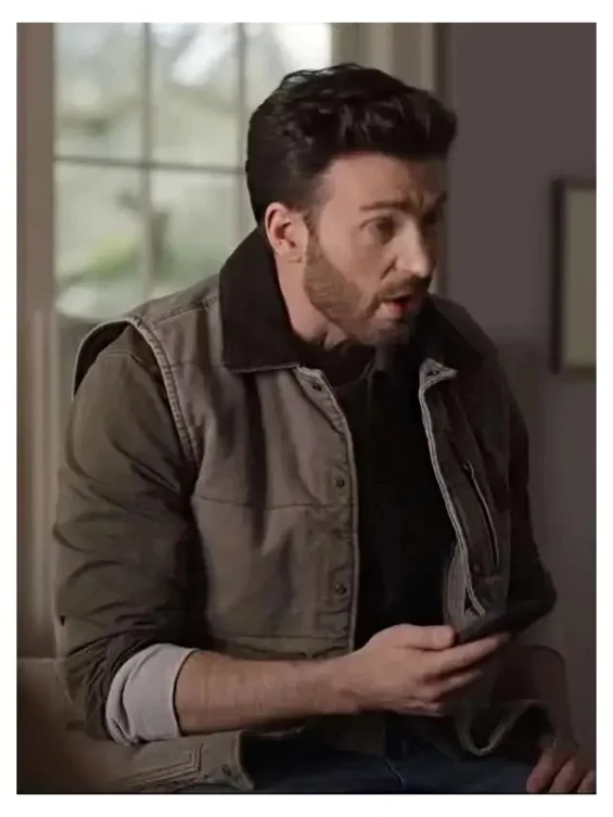 Ghosted 2023 Chris Evans Grey Vest