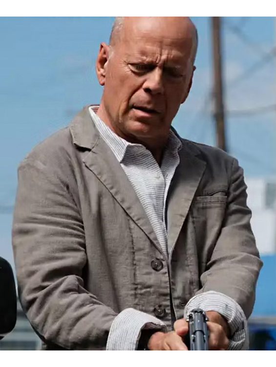 Assassin 2023 Bruce Willis Grey Jacket