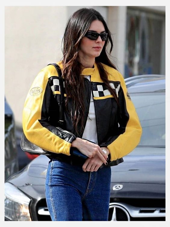 Kendall Jenner Aspen Trip 2023 Leather Jacket