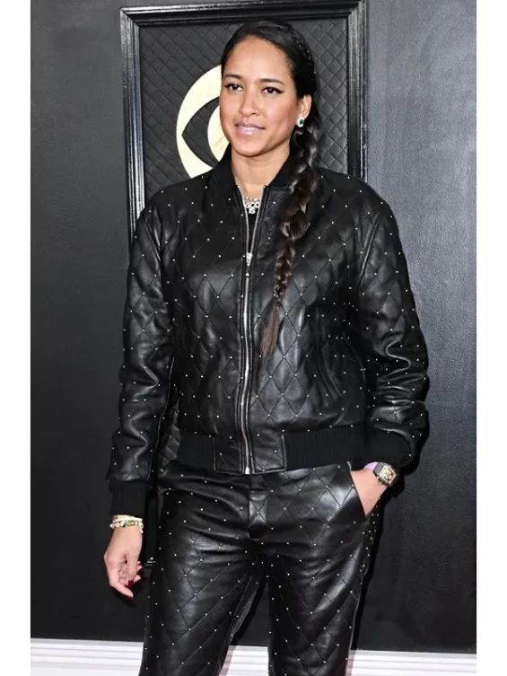 Grammys 2023 Helen Lasichanh Leather Jacket