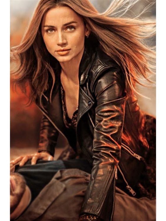 Ghosted 2023 Ana de Armas Leather Jacket