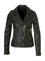 Emilia Clarke Secret Invasion Abigail Brand Black Leather Jacket