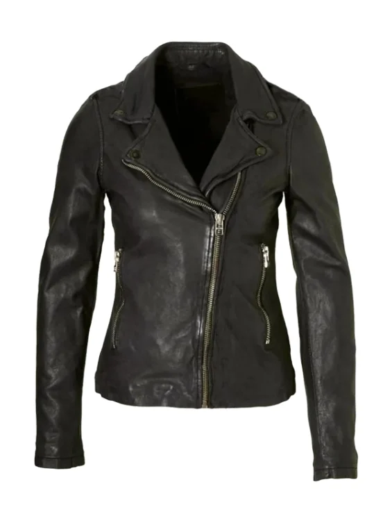 Emilia Clarke Secret Invasion Abigail Brand Black Leather Jacket