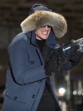 The Flash Captain Cold Blue Fur Collar Hooded Coat