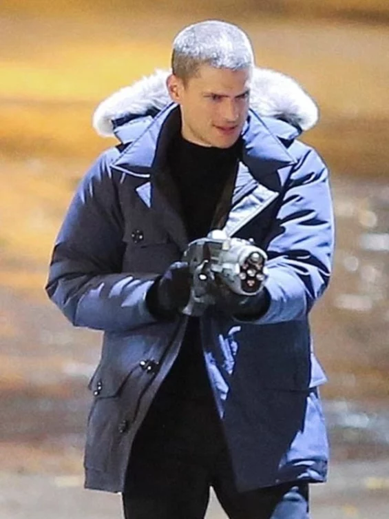 The Flash Captain Cold Blue Fur Collar Hooded Coat