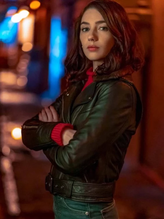 The Flash Natalie Dreyfuss Leather Jacket