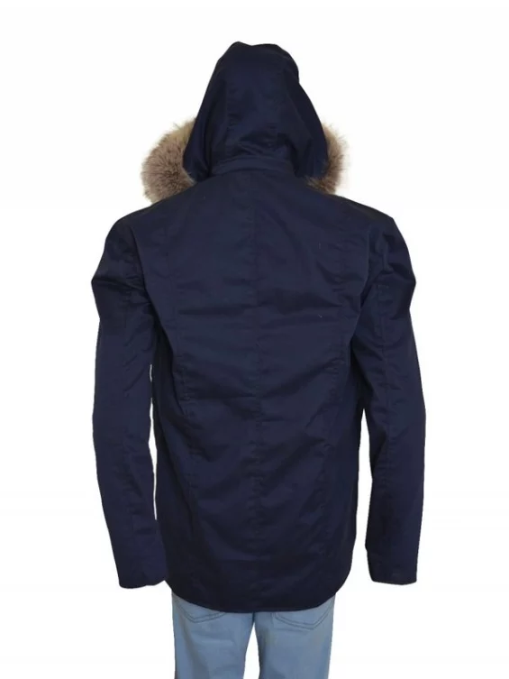 The Flash Captain Cold Blue Fur Collar Hooded Coat