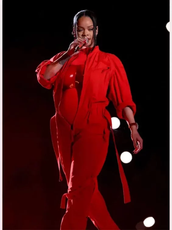 Super Bowl Halftime 2023 Rihanna Red Suit