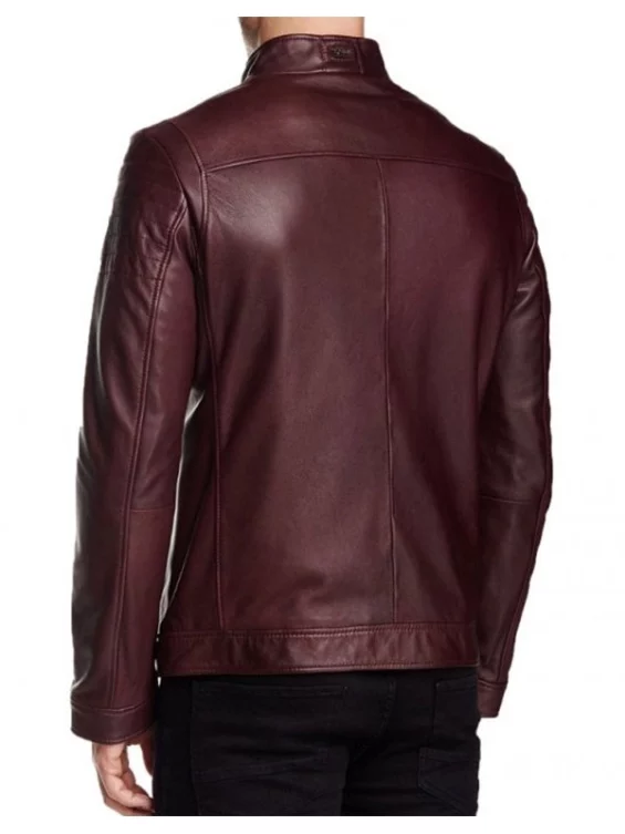 Oliver Red Aviator Cafe Racer Leather Jacket