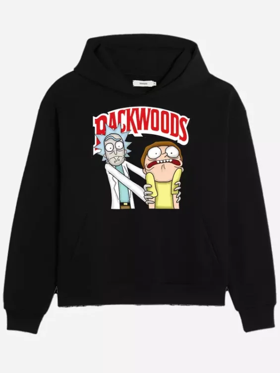 Backwoods Rick and Morty Black Hoodie