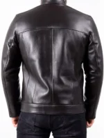 Black Leather Motorcycle Jacket For Men