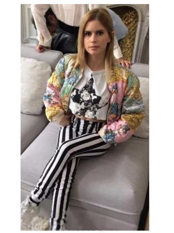 Brooklyn Clark Emily In Paris Quilted Bomber Jacket