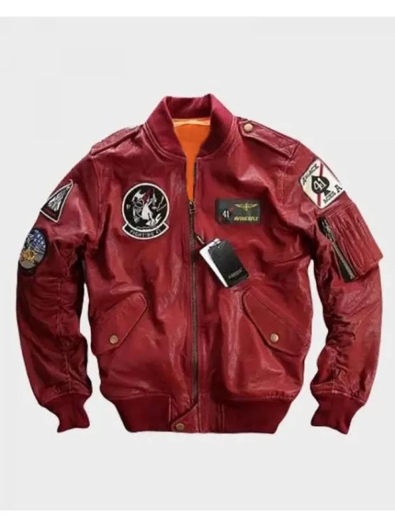 Carrier Air Wing Bomber Leather Jacket