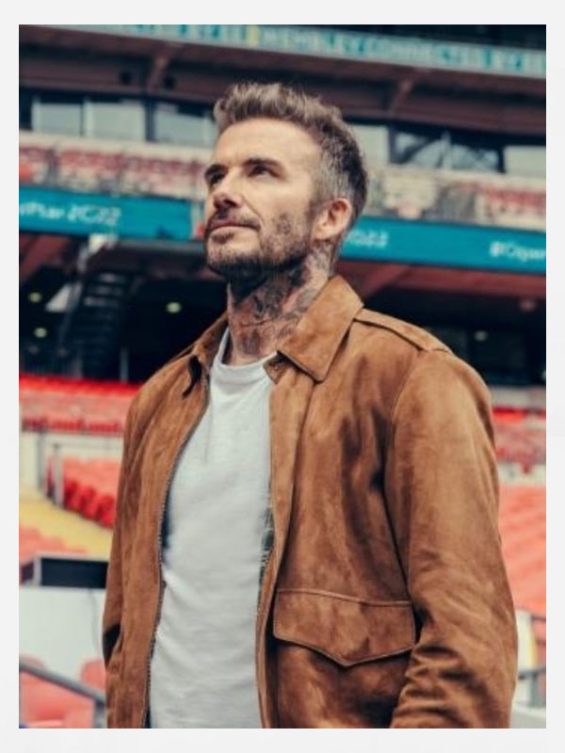 Save Our Squad David Beckham Suede Leather Jacket