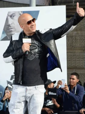 Dominic  Saga Vin Diesel Black Leather Jacket