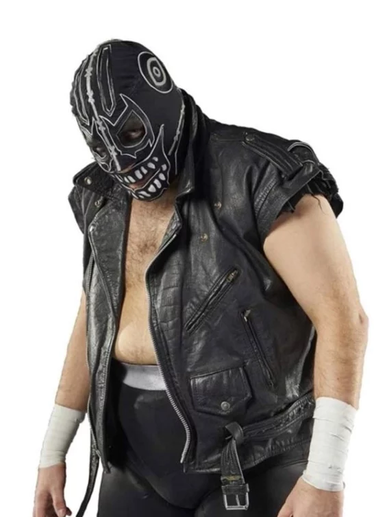 Evil Uno AEW Black Leather Vest