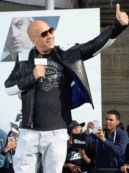 F9 Vin Diesel Black Leather Jacket