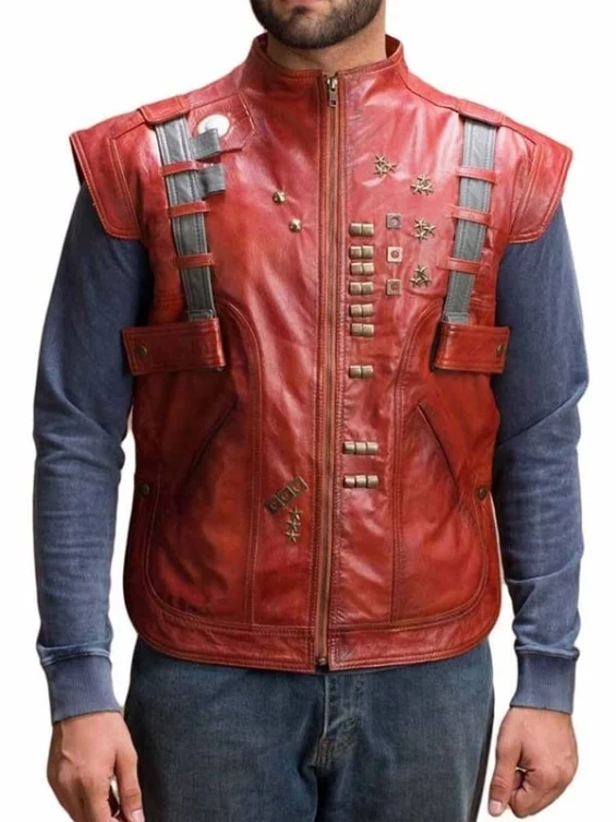 Peter Quill Guardians Of The Galaxy Chris Pratt Leather Vest