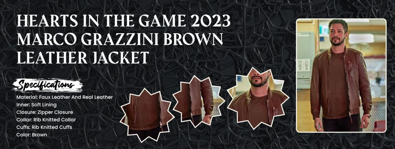 Hearts In The Game 2023 Marco Grazzini Brown Leather Jacket