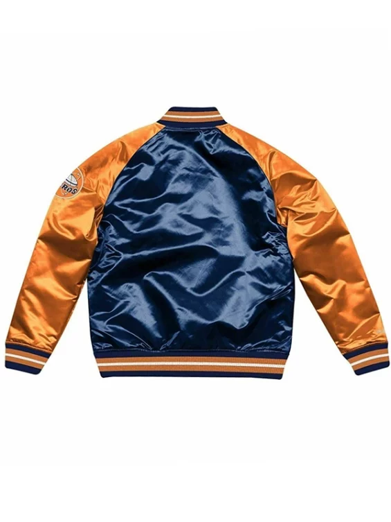 Houston Astros Blue And Orange Bomber Jacket