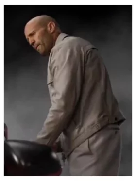 Fast X Jason Statham White Leather Jacket