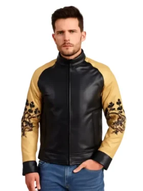 Kung Fury Cobra Bomber Leather Jacket