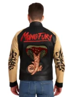 Kung Fury Cobra Bomber Leather Jacket back