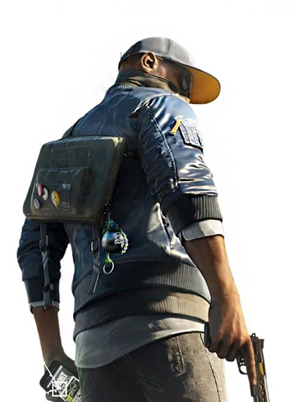 Ruffin Prentiss Watch Dogs 2 Marcus Holloway Blue Bomber Jacket