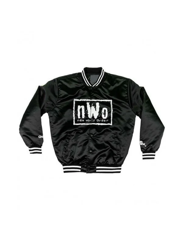 Men’s Black Bomber NWO Varsity Jacket Men’s Black Bomber NWO Varsity Jacket