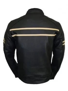 Men’s Black Retro Leather Biker Jacket