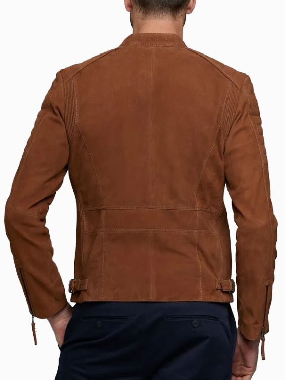Men’s Express Genuine Suede Biker Leather Jacket