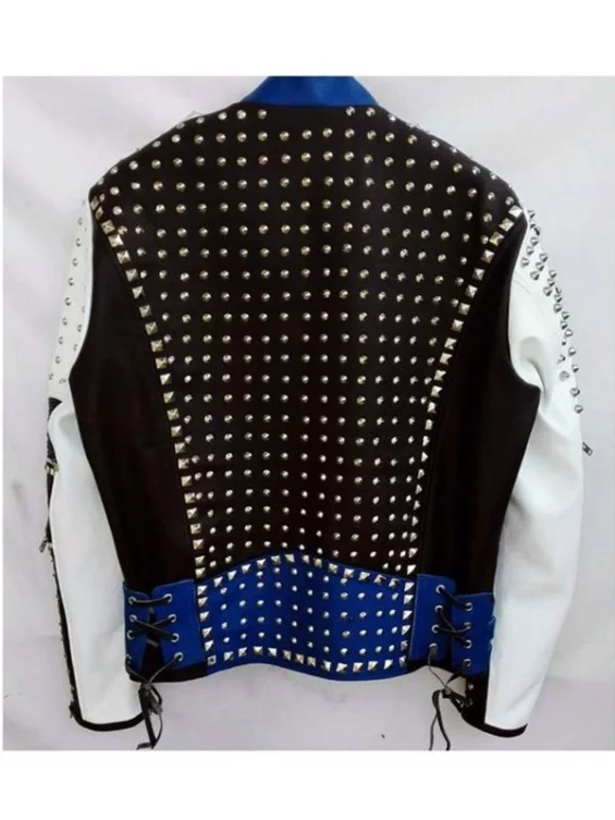 Men’s Cafe Racer Punk Biker Leather Jacket