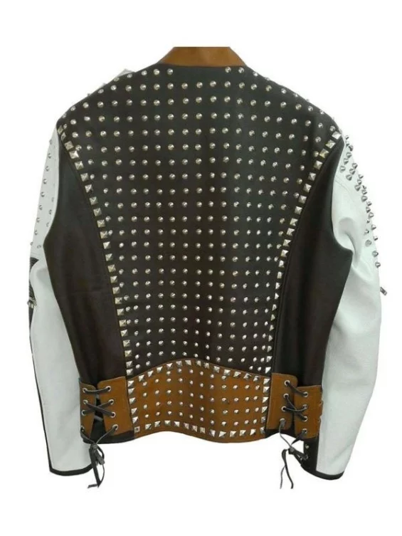 Men’s Cafe Racer Punk Biker Leather Jacket